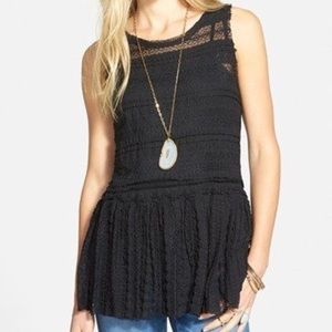 Free People lace peplum tank